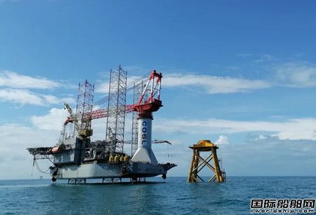 中海油服首艘风电安装平台 护卫号 南海开工